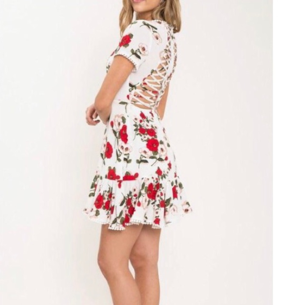 NEW impromptu open back “run for the roses dress”